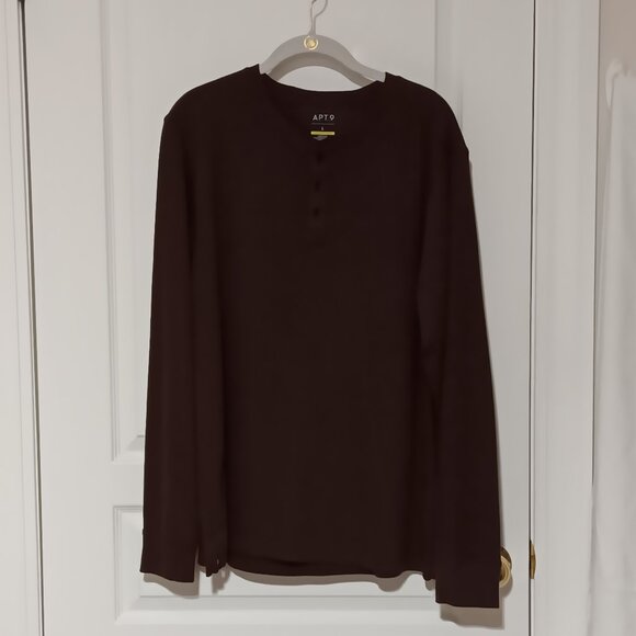 Collection of 5 Men's Long Sleeve Henley's, Apt. 9 and Members Mark, Large - Picture 6 of 10